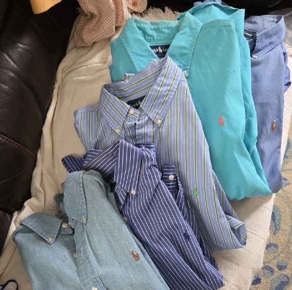 Polo Ralph Lauren Other - Polo by Ralph Lauren Men's Casual Shirts - Blue and Turquoise Assortment